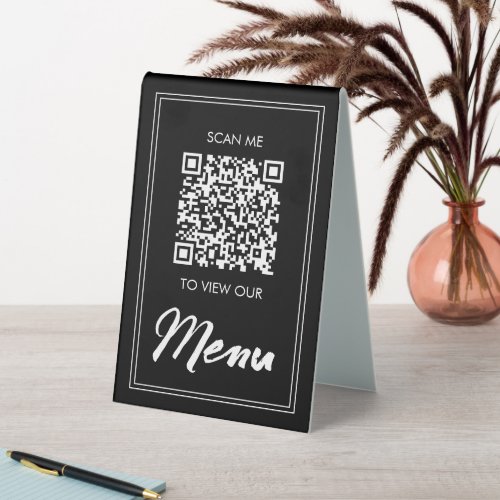 QR Code Menu  Classic Contactless Pedestal Sign