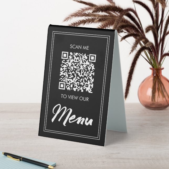 QR Code Menu | Classic Contactless Pedestal Sign (In SItu (Table))