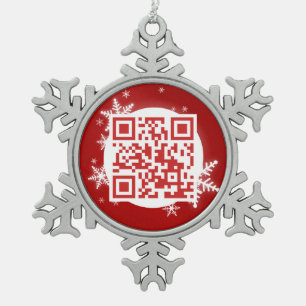 QR Code Merry Christmas Funny Geek ornament