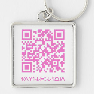 QR Code Message for the HOCO date.b Keychain