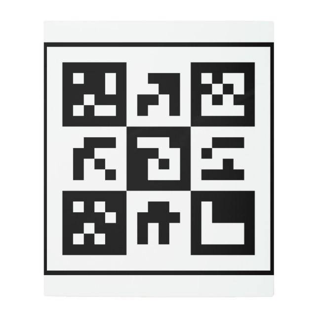 qr code metal print (Front)
