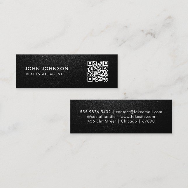 QR Code Mini Business Card (Front/Back)