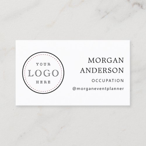 QR Code Minimal Logo Business Card