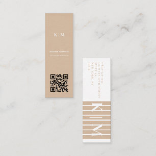 Qr code Minimal trendy Interior Designer Mini Business Card