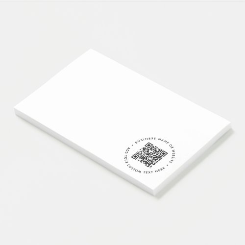QR Code Minimalist Clean Simple White Business Post_it Notes