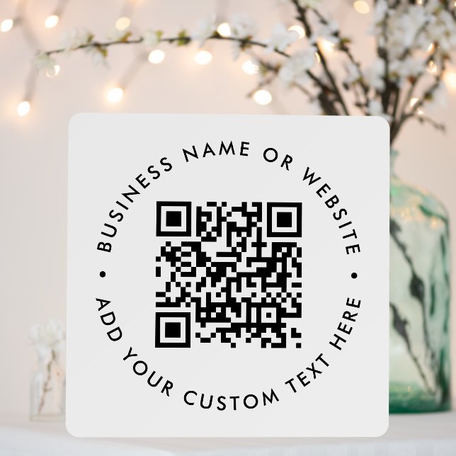 QR Code | Minimalist Clean Simple White Scan Me  Foam Board (In Situ (Wedding))