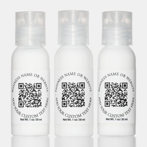 QR Code  Minimalist Clean Simple White Scan Me Hand Lotion
