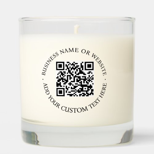 QR Code  Minimalist Clean Simple White Scan Me Scented Candle