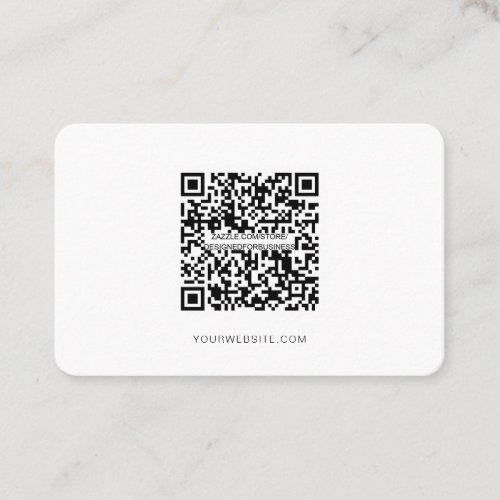 QR code Minimalist Modern Simpleblack and white Business Card