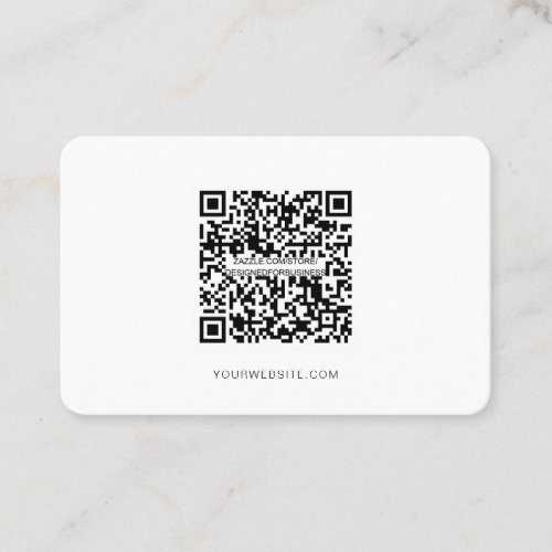 QR code Minimalist Modern Simple professional Business Card
