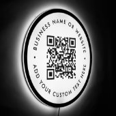 QR Code | Minimalist Simple Business Scannable LED Sign (Angle)