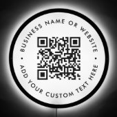 QR Code | Minimalist Simple Business Scannable LED Sign (Front)