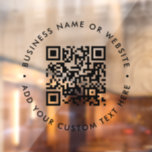 QR Code | Minimalist Simple Business Scannable Window Cling<br><div class="desc">A simple custom QR code window cling template in a modern minimalist style which can be easily updated with your QR code,  business name or website and custom text,  eg. scan me to... </div>