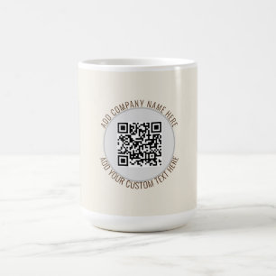 QR Code Minimalist Simple Gray Coffee Mug