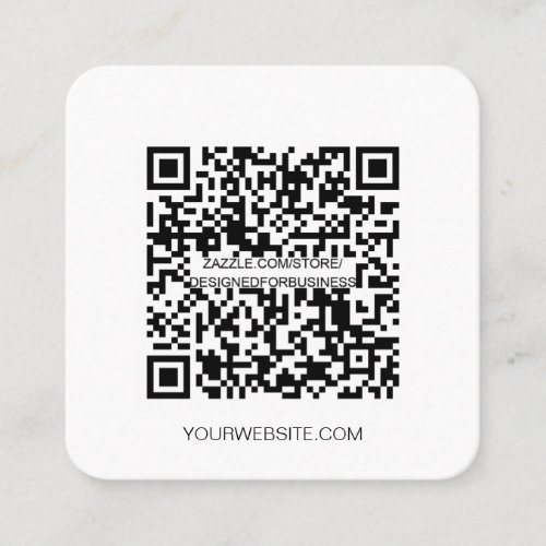  QR code Minimalist social media simple Dusty Blue Square Business Card