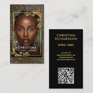 QR code Models dancers actress photographer photo Business Card