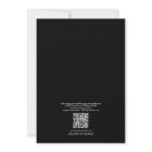 QR Code Modern Black & White Minimal Leaf Wedding