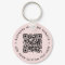QR Code | Modern Business Blush Pink Round