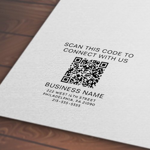 QR Code Modern Business Self_inking Stamp