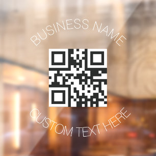 QR Code Modern Custom Business Promotion Window Cling