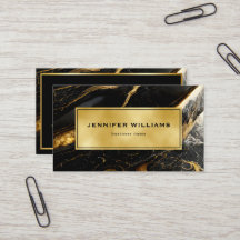 QR Code Modern Gold Black and White Marble