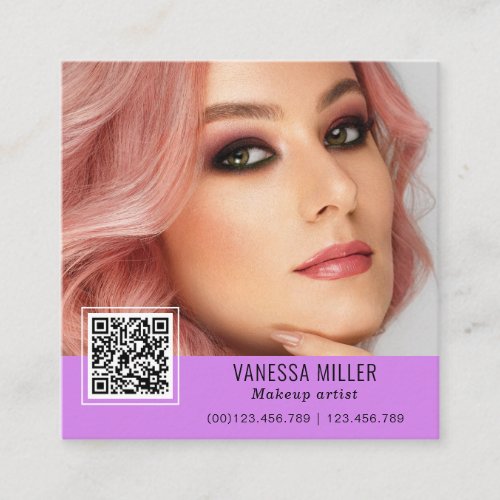 QR Code modern make up artist square Square Busine Square Business Card