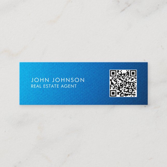 QR Code Modern Mini Business Card (Front)