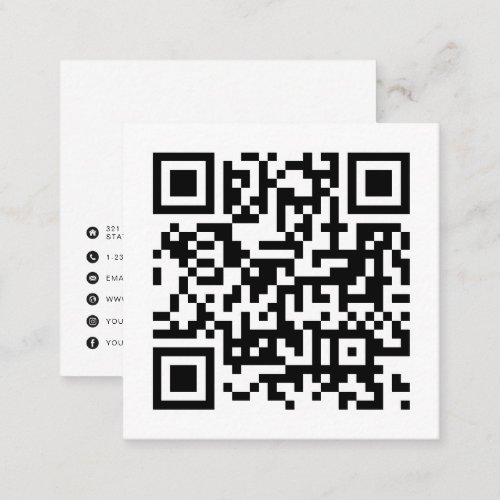 QR Code Modern Minimalist Business Calling Card