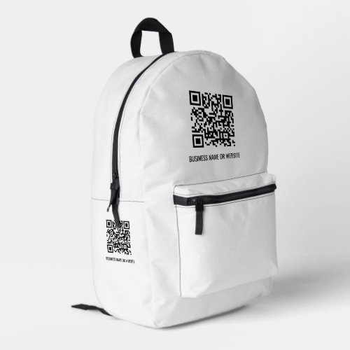 QR Code Modern Minimalist Business Promotional Printed Backpack