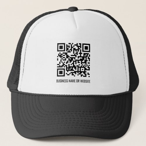 QR Code Modern Minimalist Business Promotional Trucker Hat