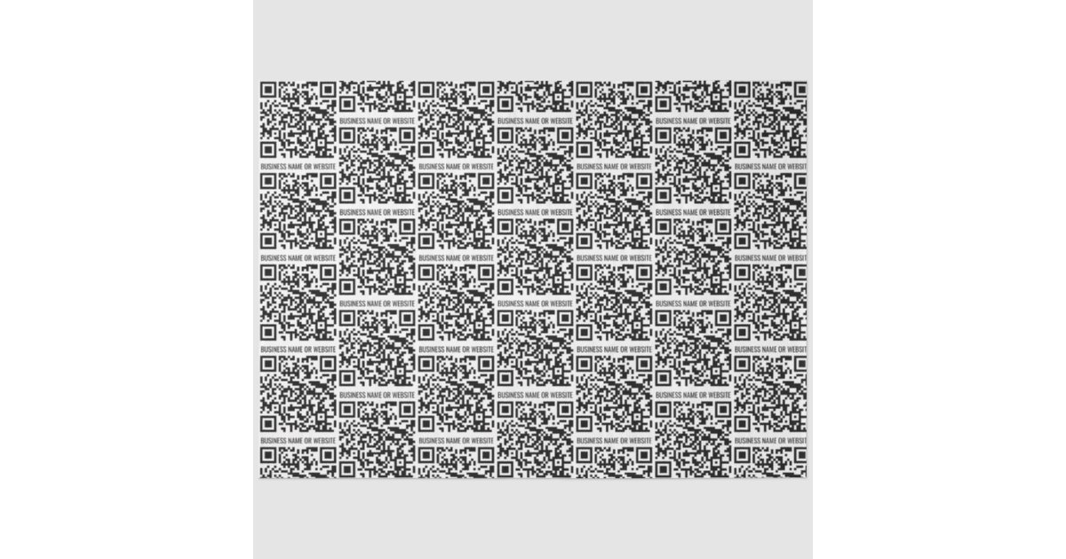 QR Code Modern Minimalist Business Tissue Paper | Zazzle