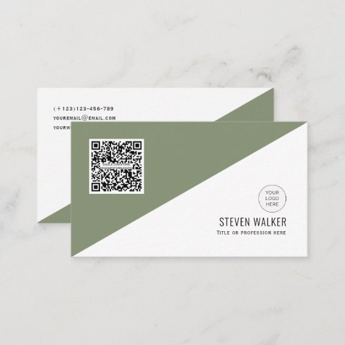 QR code Modern Minimalist Clean Corporate Business Business Card