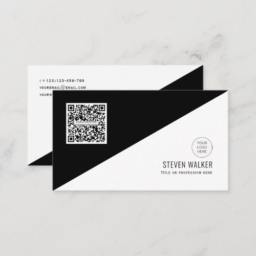 QR code Modern Minimalist Clean Corporate Business Business Card