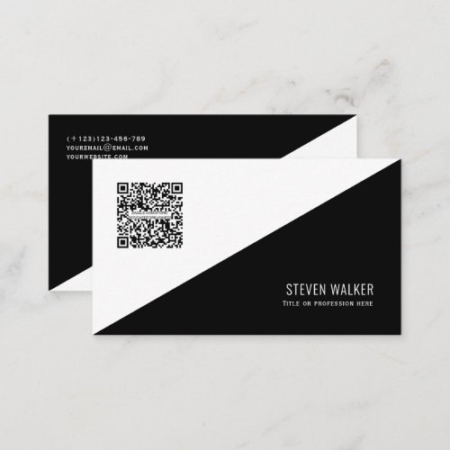 QR code Modern Minimalist Clean Professional Busin Business Card