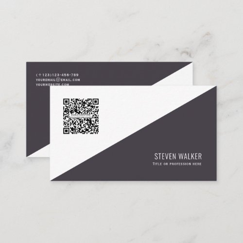 QR code Modern Minimalist Clean Professional Busin Business Card