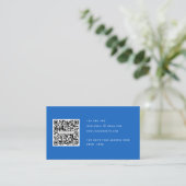QR code Modern Minimalist Elegant Clean Simple  Bu Business Card (Standing Front)