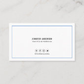 QR code Modern Minimalist Elegant Clean Simple  Bu Business Card (Back)