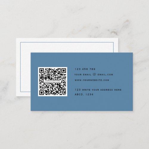 QR code Modern Minimalist Elegant Clean Simple  Bu Business Card