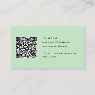QR code Modern Minimalist Elegant Clean Simple Business Card