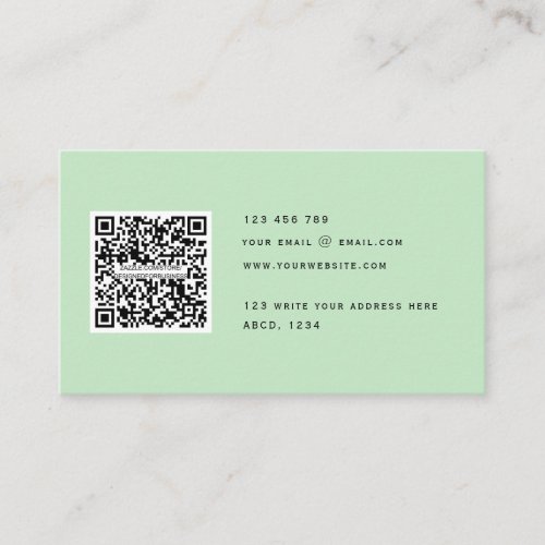 QR code Modern Minimalist Elegant Clean Simple  Business Card