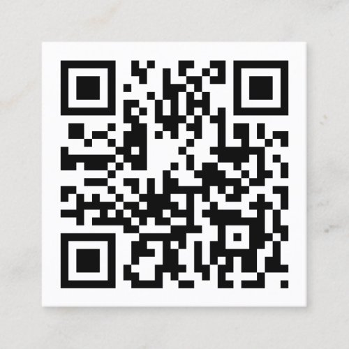 QR Code Modern Minimalist  Square Business Card