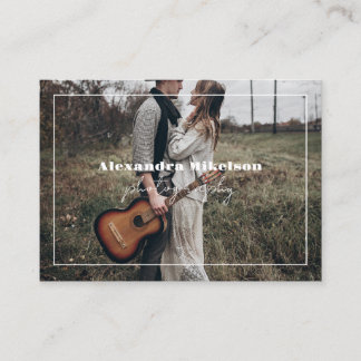 QR Code Modern Photo Photographer  Business Card