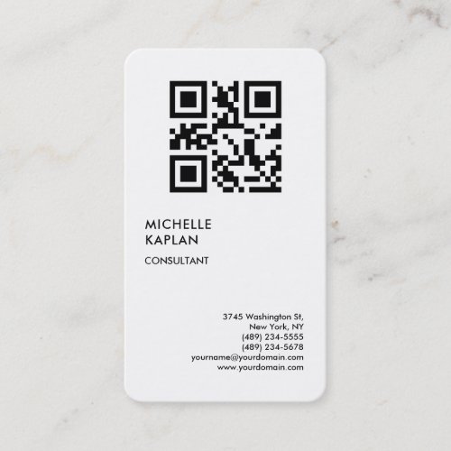 QR Code Modern Professional Exclusive Business Card