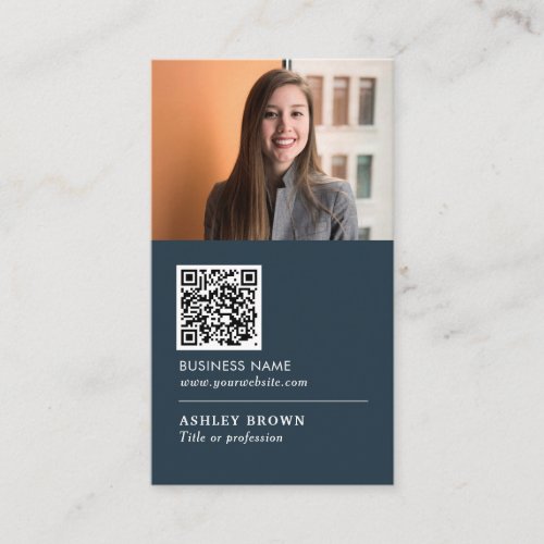 QR code Modern professional real estate photo Busi Business Card