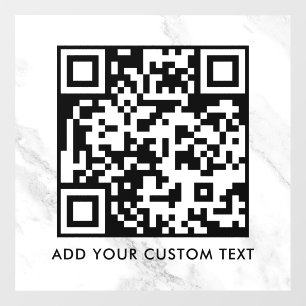 QR Code Modern Simple Stylish Scannable Window Cling