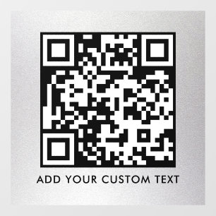 QR Code Modern Simple Stylish Scannable Window Cling