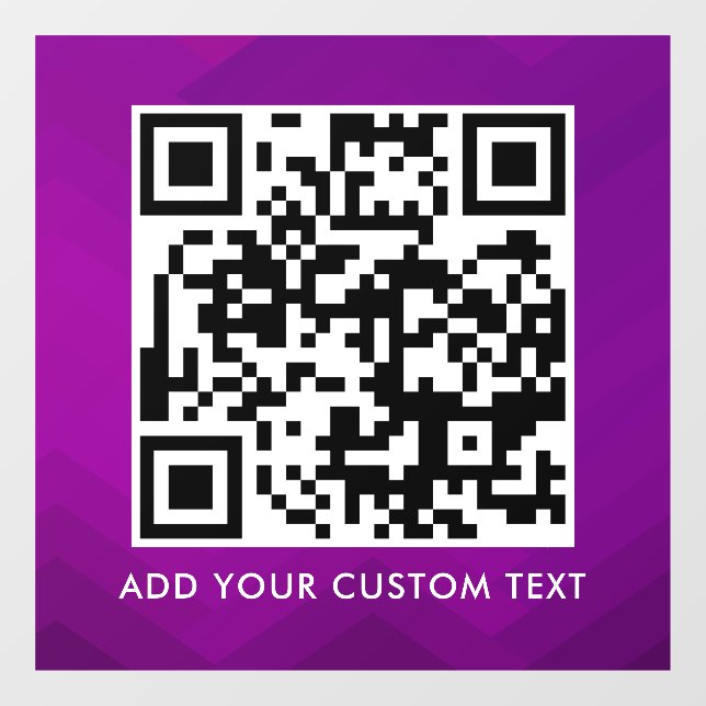 QR Code | Modern Simple Stylish Scannable  Window Cling (Sheet)