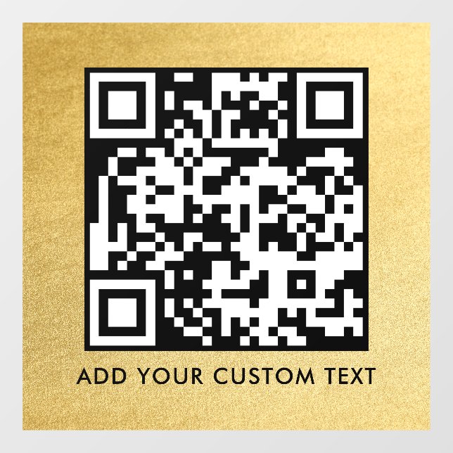 QR Code | Modern Simple Stylish Scannable  Window Cling (Sheet)