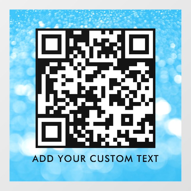 QR Code | Modern Simple Stylish Scannable  Window Cling (Sheet)
