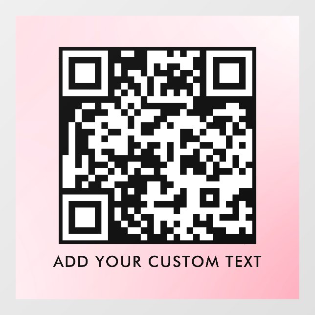 QR Code | Modern Simple Stylish Scannable  Window Cling (Sheet)